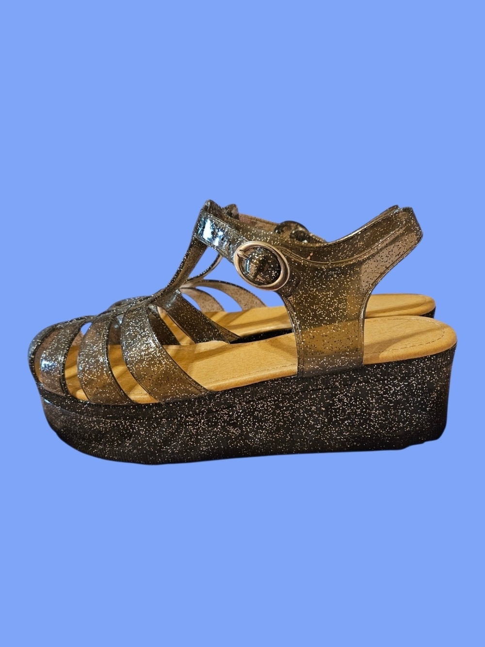 Wild Diva Jelly Platform Sandals